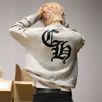 chrome hearts ch logo fleece hoodie